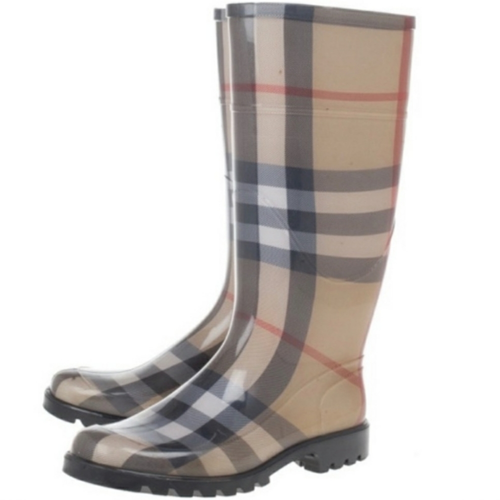BURBERRY | Nova Check Wellies Rain Boots